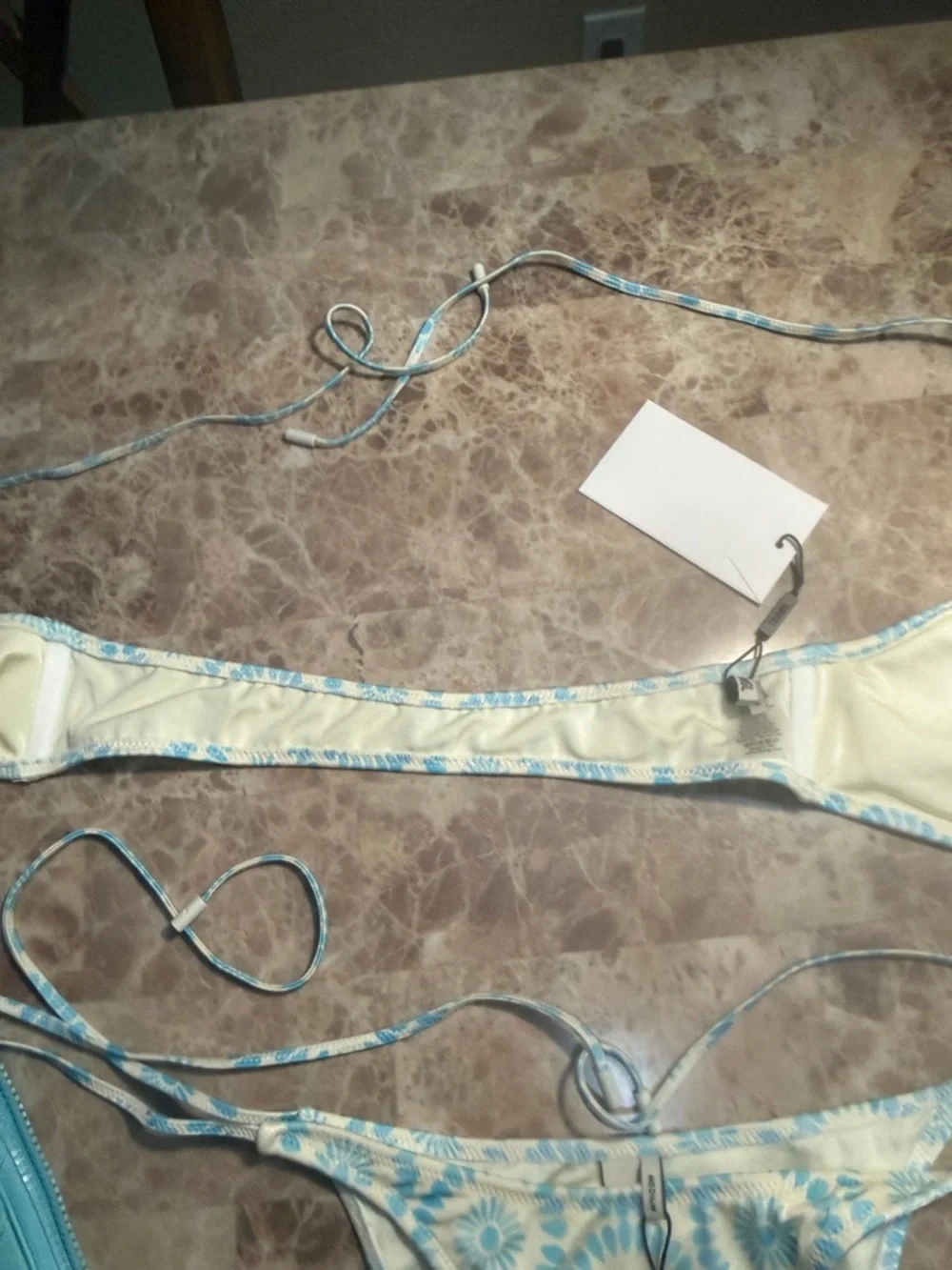 triangl swimwear Blue and White Printed Bikini - Picture 5 of 9